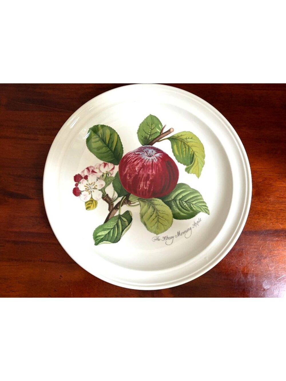 Portmeirion Pomona 11" Dinner Plate, "The Hoary Morning Apple", England, 1983
